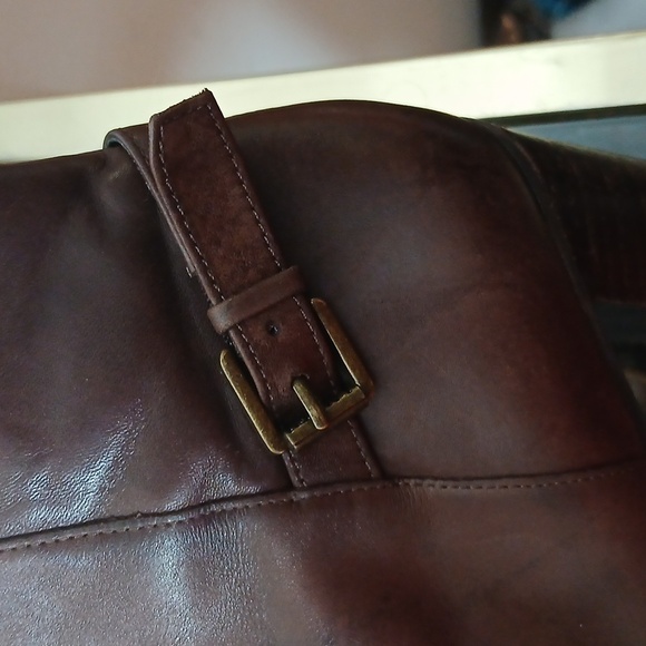 Ralph Lauren brown leather heeled boots size 7.5 - Picture 14 of 16